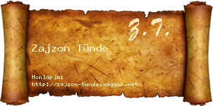 Zajzon Tünde névjegykártya